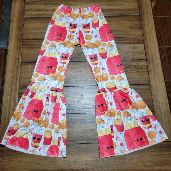 Happy Fast Food Girls White Pants w/ Bell Bottoms - Size 6XL (Ages 14-16) - Picture 3 of 6